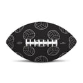 Black And White Volleyball Pattern Print Rugby Ball