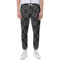 Black And White Volleyball Pattern Print Joggers