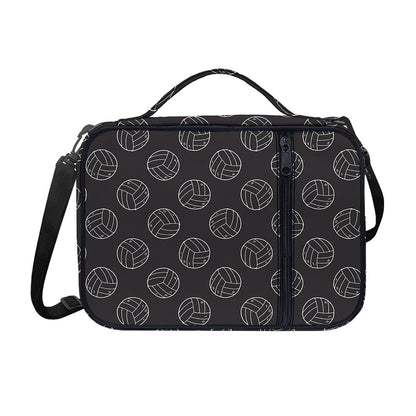 Black And White Volleyball Pattern Print Shoulder Strap Bible Bag