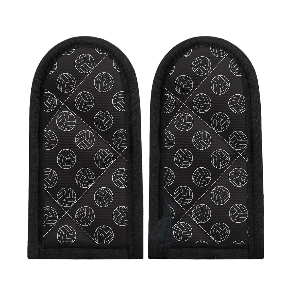 Black And White Volleyball Pattern Print Skillet Handle Cover