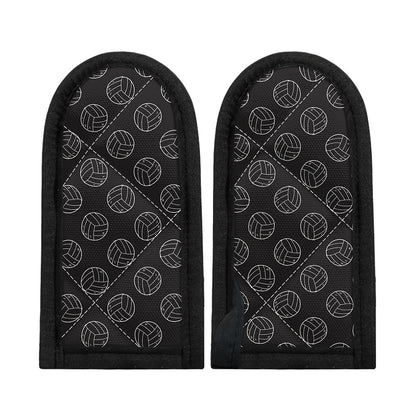 Black And White Volleyball Pattern Print Skillet Handle Cover