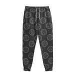 Black And White Volleyball Pattern Print Sweatpants