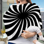 Black And White Vortex Swirl Print Baby Seat Cover