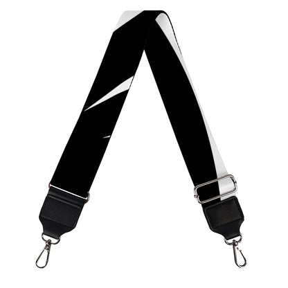 Black And White Vortex Swirl Print Bag Strap