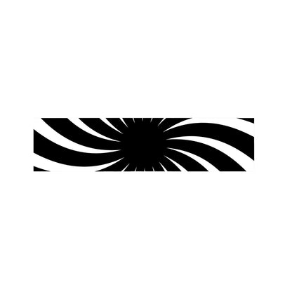 Black And White Vortex Swirl Print Bed Runner