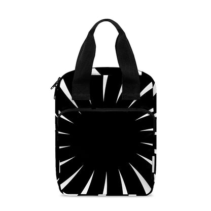 Black And White Vortex Swirl Print Bible Tote Bag