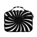 Black And White Vortex Swirl Print Briefcase Bible Bag