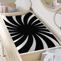 Black And White Vortex Swirl Print Changing Pad Cover