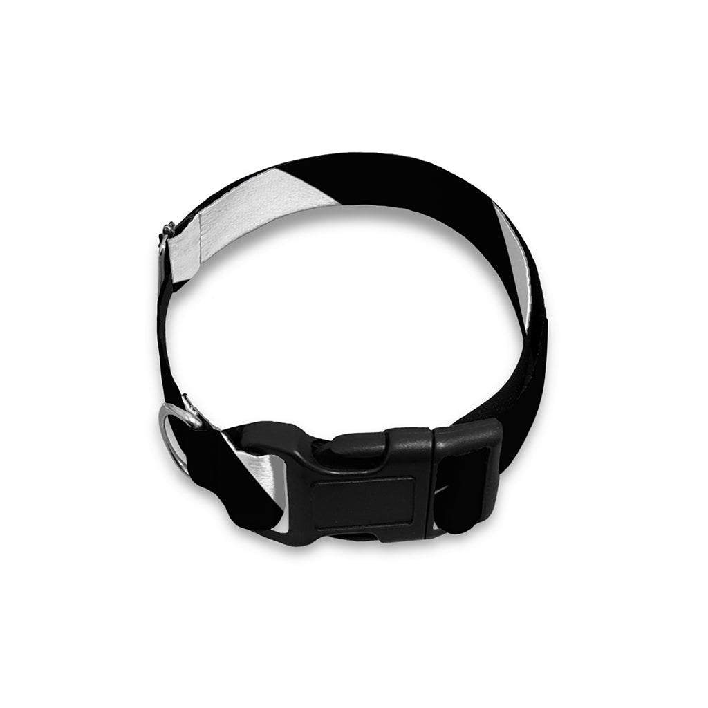 Black And White Vortex Swirl Print Dog Collar