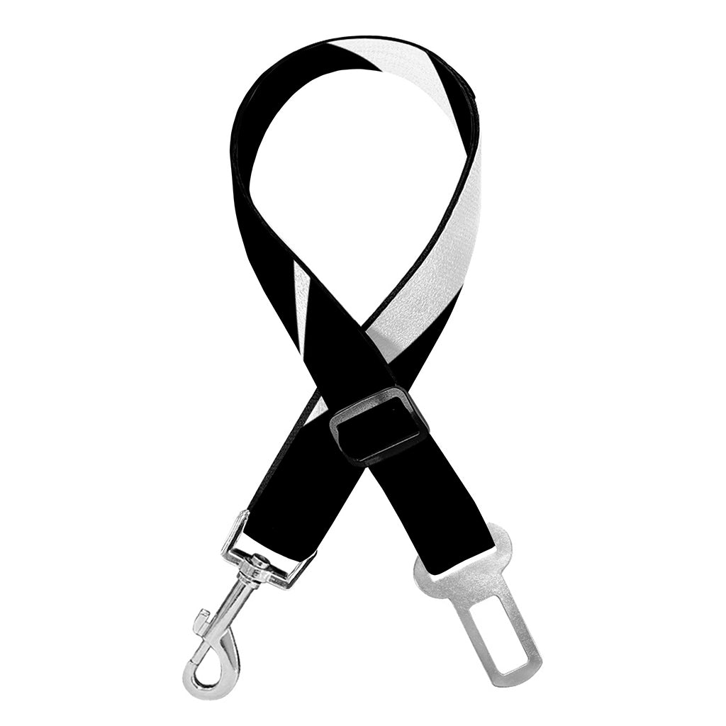 Black And White Vortex Swirl Print Dog Seat Belt