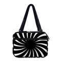 Black And White Vortex Swirl Print Double Strap Bible Bag