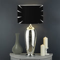 Black And White Vortex Swirl Print Drum Lamp Shade