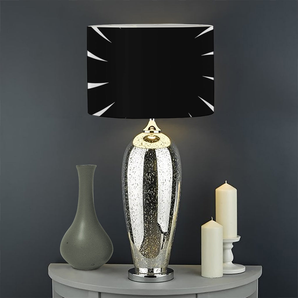 Black And White Vortex Swirl Print Drum Lamp Shade