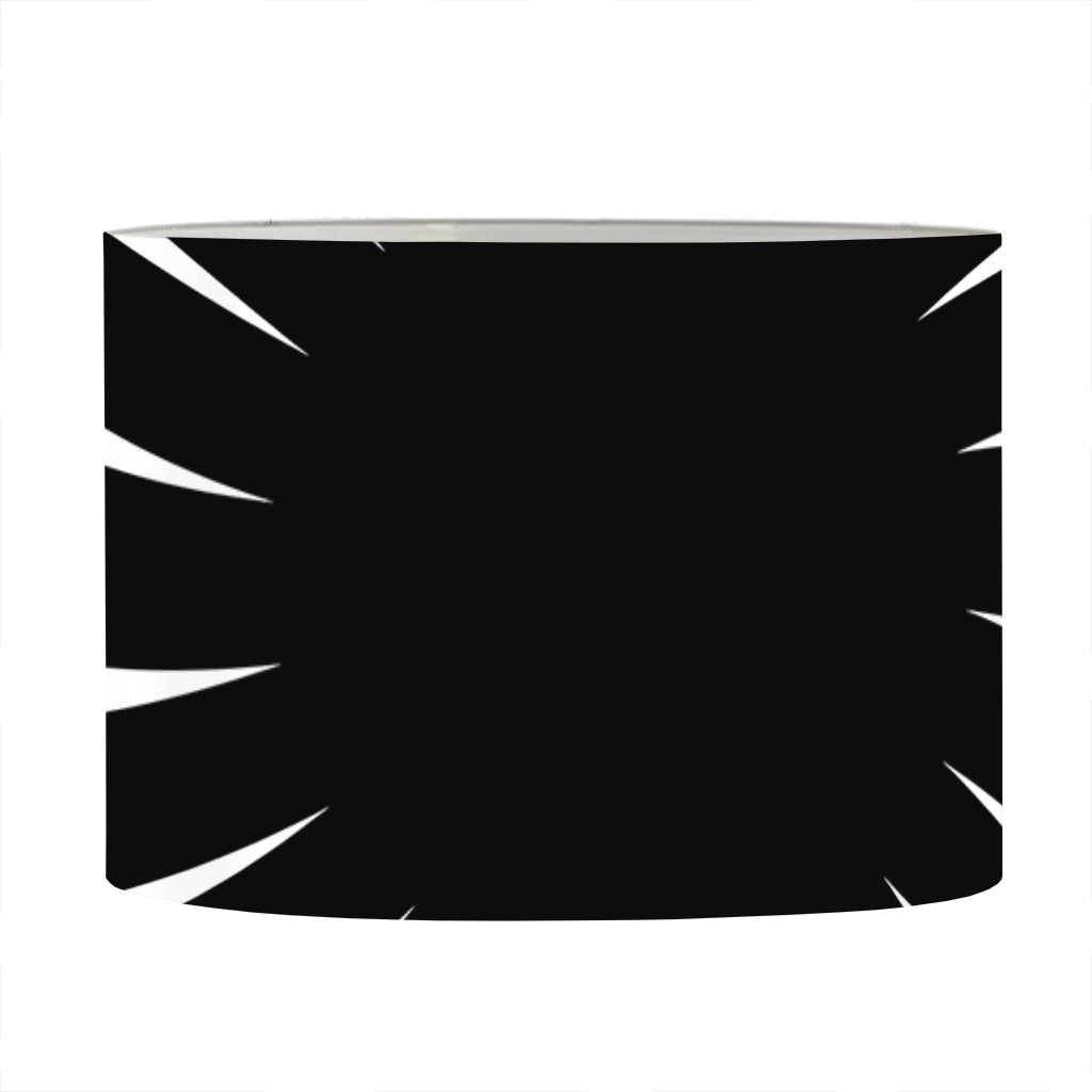 Black And White Vortex Swirl Print Drum Lamp Shade
