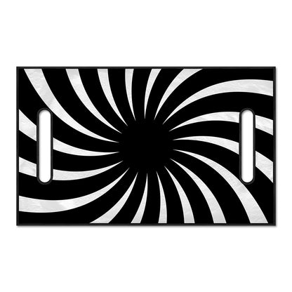 Black And White Vortex Swirl Print Golf Cart Seat Cover