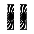 Black And White Vortex Swirl Print Handle Covers