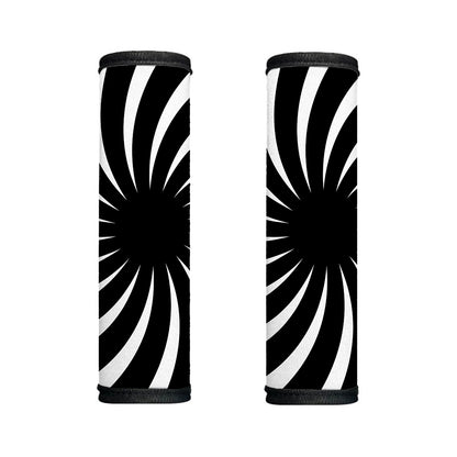 Black And White Vortex Swirl Print Handle Covers
