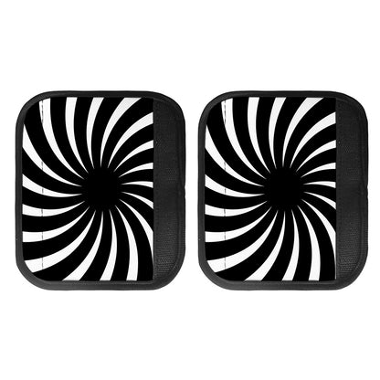 Black And White Vortex Swirl Print Handle Covers
