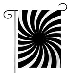 Black And White Vortex Swirl Print House Flag