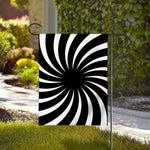 Black And White Vortex Swirl Print House Flag