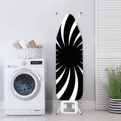 Black And White Vortex Swirl Print Ironing Board Cover