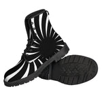 Black And White Vortex Swirl Print Backpack