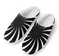 Black And White Vortex Swirl Print Mesh Casual Shoes