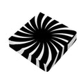 Black And White Vortex Swirl Print Outdoor Seat Cushion Cover