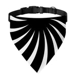 Black And White Vortex Swirl Print Over The Collar Dog Bandana