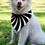 Black And White Vortex Swirl Print Over The Collar Dog Bandana