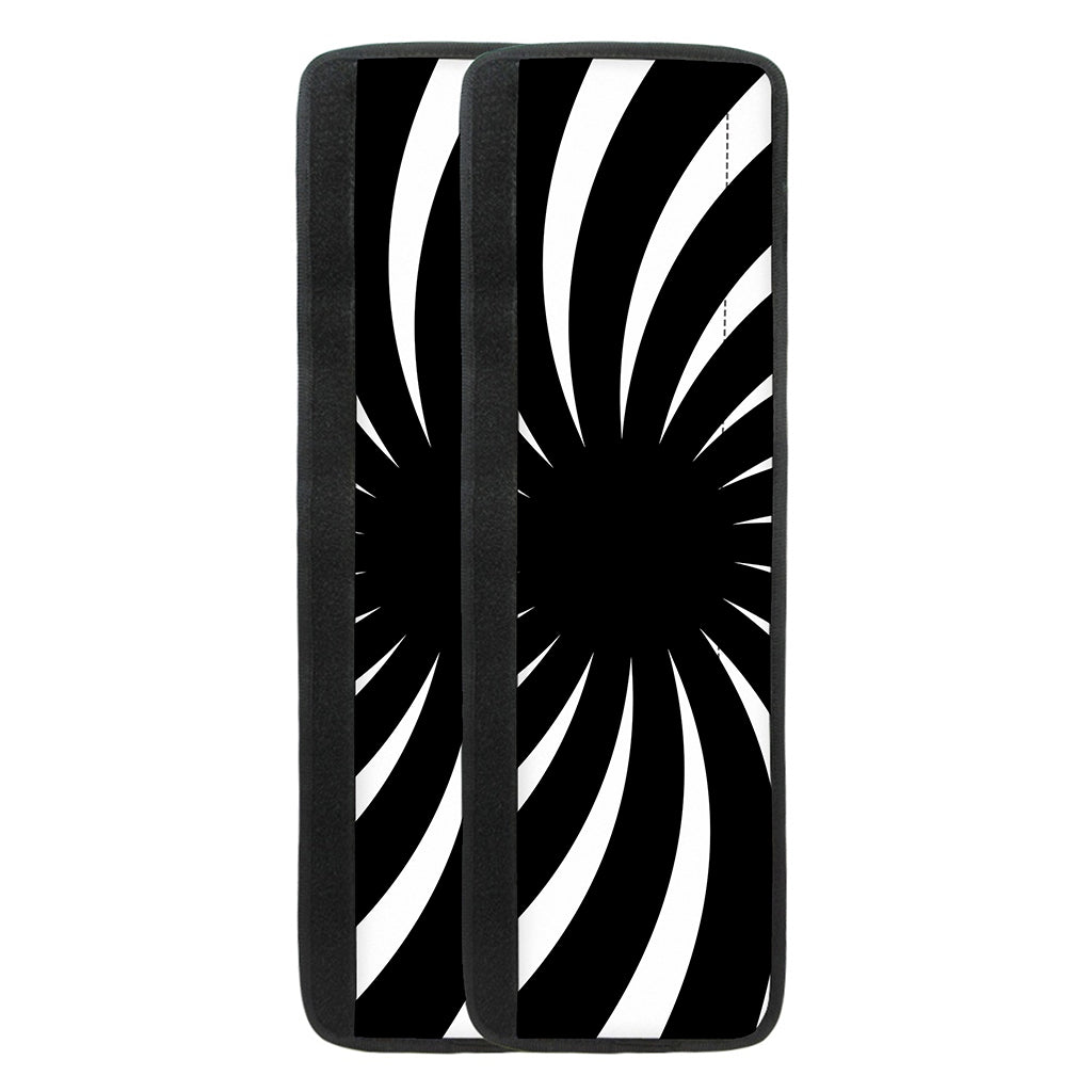 Black And White Vortex Swirl Print Refrigerator Handle Covers