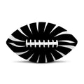 Black And White Vortex Swirl Print Rugby Ball