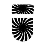 Black And White Vortex Swirl Print Toilet Lid And Tank Cover Set