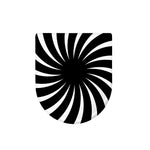 Black And White Vortex Swirl Print Toilet Lid Cover