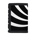 Black And White Vortex Swirl Print Trifold Wallet