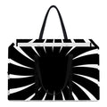 Black And White Vortex Swirl Print Utility Tote Bag