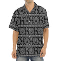 Black And White Warli Tribal Print Aloha Shirt