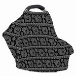 Black And White Warli Tribal Print Baby Seat Cover