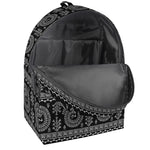Black And White Warli Tribal Print Backpack