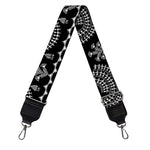 Black And White Warli Tribal Print Bag Strap