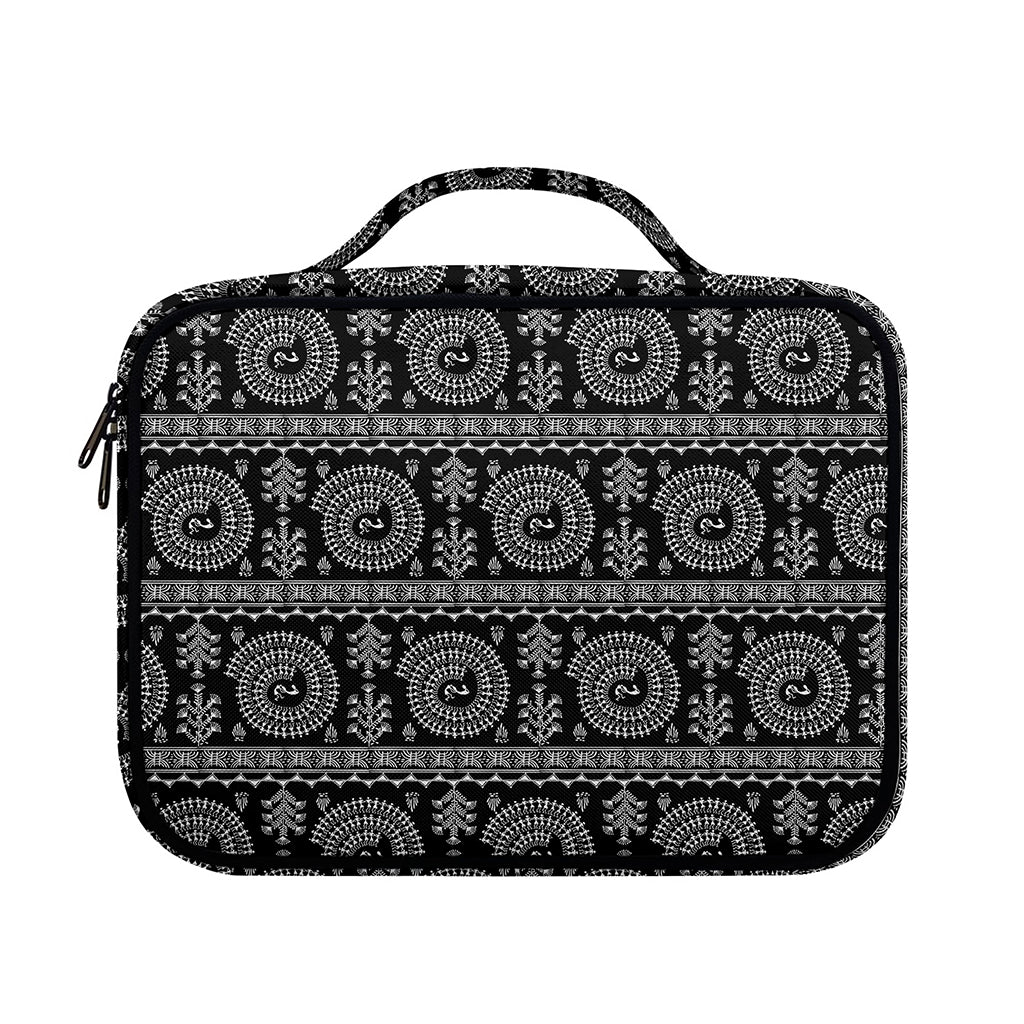 Black And White Warli Tribal Print Briefcase Bible Bag