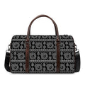 Black And White Warli Tribal Print Duffel Bag