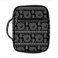Black And White Warli Tribal Print Front Pocket Bible Bag