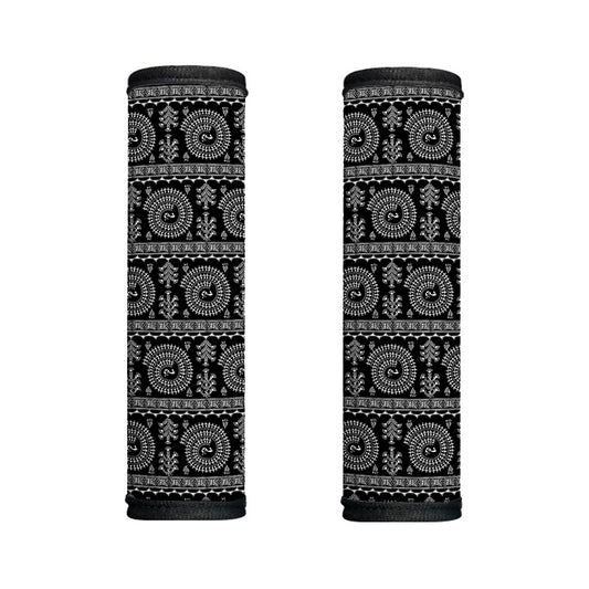 Black And White Warli Tribal Print Handle Covers