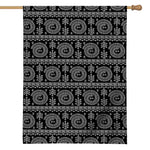 Black And White Warli Tribal Print House Flag