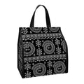 Black And White Warli Tribal Print Insulated Lunch Tote