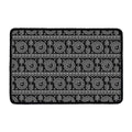 Black And White Warli Tribal Print Kitchen Mat