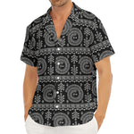 Black And White Warli Tribal Print Men's Deep V-Neck Shirt