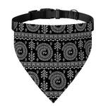 Black And White Warli Tribal Print Over The Collar Dog Bandana