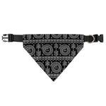 Black And White Warli Tribal Print Over The Collar Dog Bandana